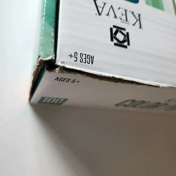 KEVA PLANKS Teal Maple Learn Stack Build Brain Toy 2013 Mindware Precision Green - Picture 6 of 16